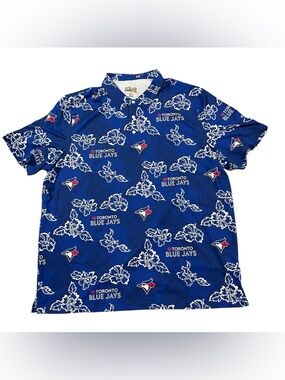Reyn Spooner MLB TORONTO BLUE JAYS PUA PERFORMANCE POLO SZ 2XL NWT